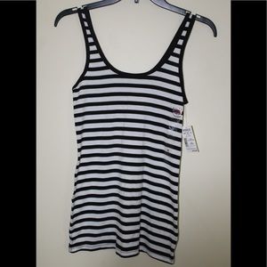 SO | Black and White striped basics tank